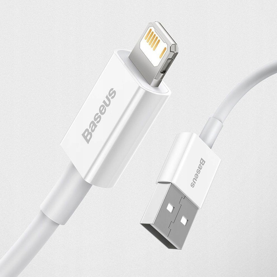 BASEUS Wisdom Kaбель Lightning 1.5M/2.4A (2 sztuki) - White