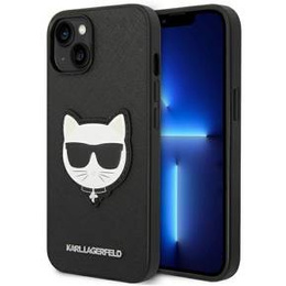 Чехол Karl Lagerfeld до iPhone 14 Plus, Saffiano Choupette Head Patch, чёрный