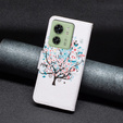Откидной чехол для Motorola Edge 40 5G, Wallet, colorful tree, белый