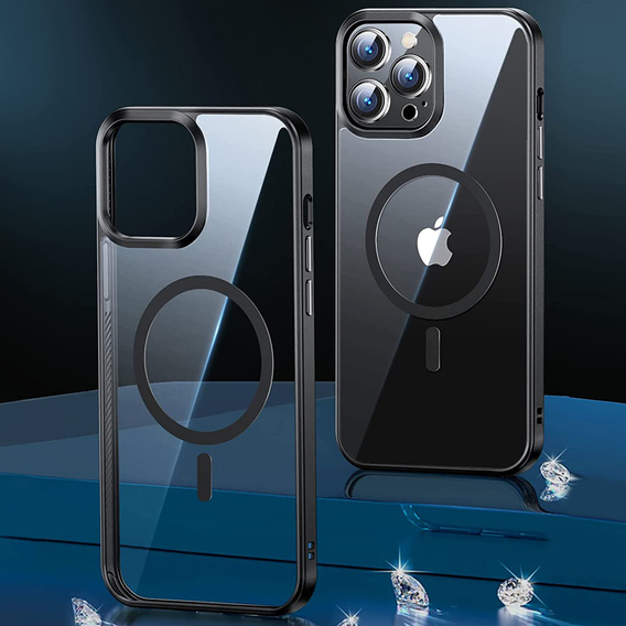 Чoхол до iPhone 14 Pro Max, ERBORD Hybrid MagSafe Case, чорний