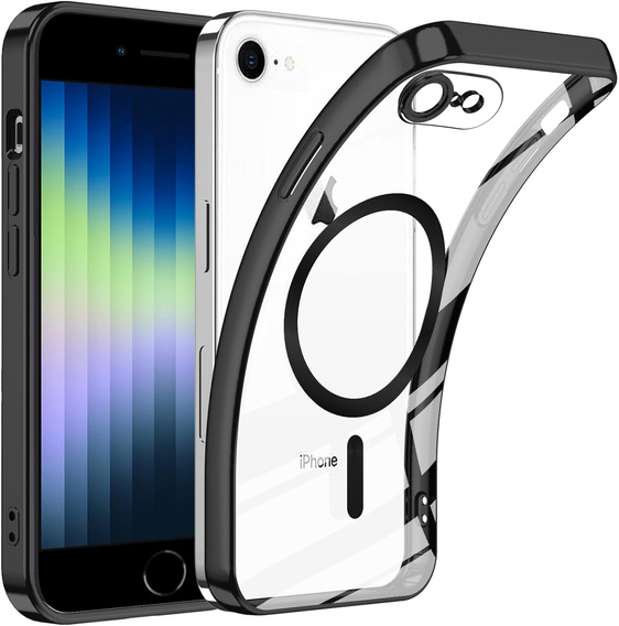 Чохол для iPhone 7 Plus / 8 Plus, Electro MagSafe, чорний + Скло на екран