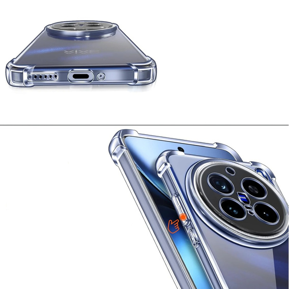 Чехол до Vivo X200 Pro 5G, Dropproof, прозрачный