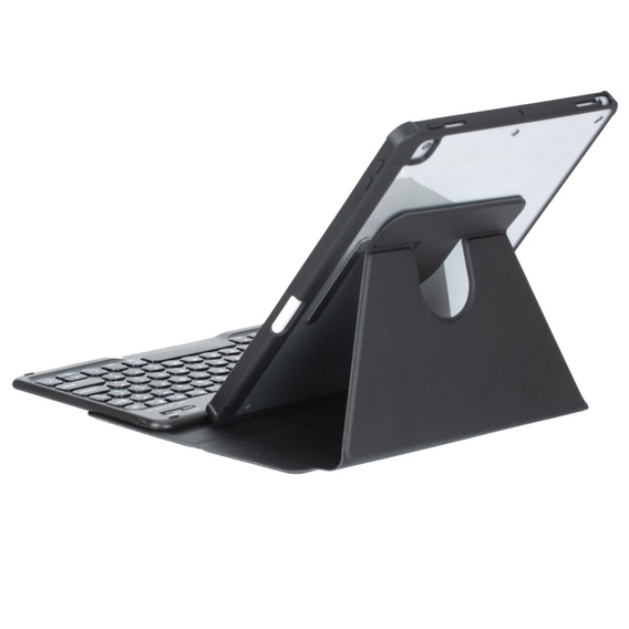 Чохол клавіатура для iPad 11" 2025 A16 (11 gen.) / iPad 10.9" 2022 (10 gen.), Rotary 360° Leather, чорний