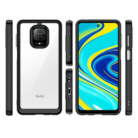 Чoхол до Xiaomi Redmi Note 9S / 9 Pro / 9 Pro Max, Fusion Hybrid, прозорий / чорний