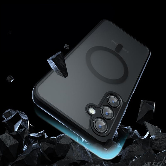 Чохол для Samsung Galaxy A34 5G, для MagSafe, ERBORD Matt Case, чорний + захисне скло