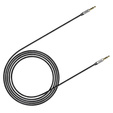 BASEUS Yiven M30 Kabel Minijack 3.5mm Aux 1.5m - Silver/Black