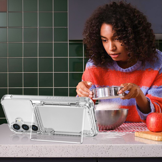 Чохол для Samsung Galaxy S24, Card Holder, прозорий