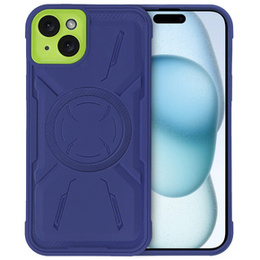 Чехол для iPhone 15 Plus, ERBORD Armor Mag, синий