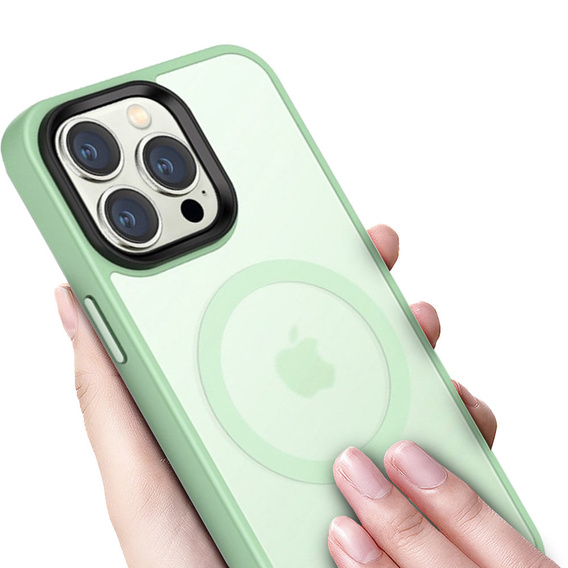 Чехол до iPhone 14 Pro Max, Simple MagSafe, светло-зеленый