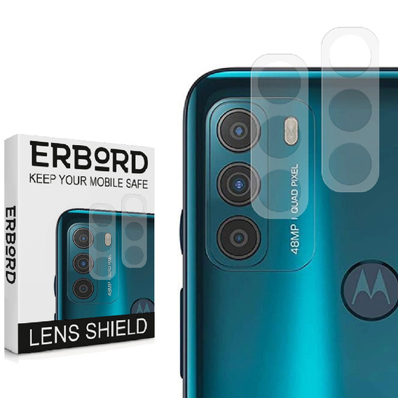 2x закаленное стекло ERBORD для камеры Motorola Moto G50