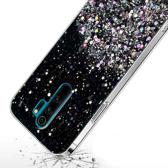 Чехол до Xiaomi Redmi Note 8 Pro, Glittery, чёрный