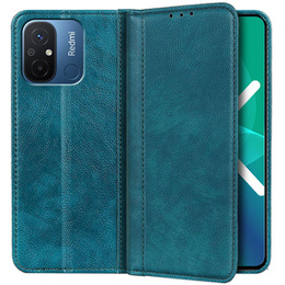 Чехол до Xiaomi Redmi 12C, Wallet Litchi Leather, зелёный