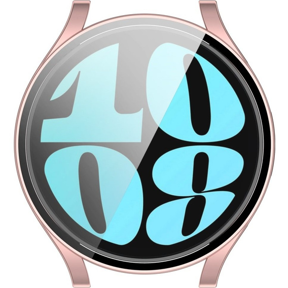 Чохол з інтегрованим склом для Samsung Galaxy Watch6 44 мм, рожевий rose gold