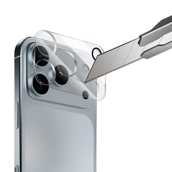 2x закаленное стекло острова камеры ERBORD для iPhone 17 Pro Max