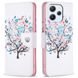 Откидной чехол для Xiaomi Redmi 12 4G, Wallet, colorful tree, белый