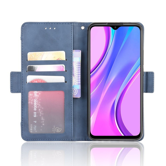 Откидной чехол для Xiaomi Redmi 9, Card Slot, синий