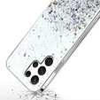 Чехол до Samsung Galaxy S22 Ultra 5G, Glittery, серебряный
