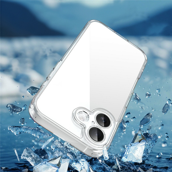 Чехол для iPhone 17, с крышкой камеры, прозрачный
