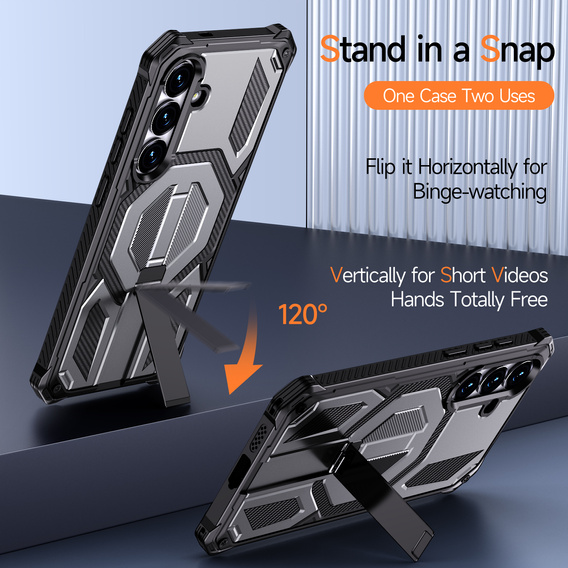 Защитный чехол с подставкой, совместимый с MagSafe, для Samsung Galaxy S25 FE