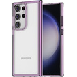 Чехол до Samsung Galaxy S23 Ultra, Fusion Hybrid, прозрачный / фиолетовый