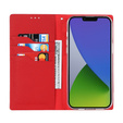 Откидной чехол для iPhone 15, Litchi Skin Grain, чёрный