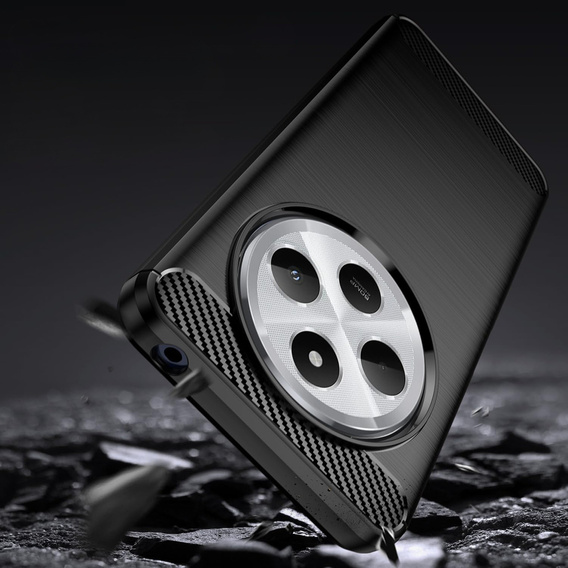Чехол до Xiaomi Redmi 14C / Xiaomi Poco C75, Carbon, чёрный