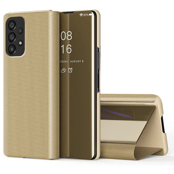 Чехол до Samsung Galaxy A13 4G, Clear View, золотой