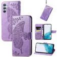 Откидной чехол для Samsung Galaxy A36, Butterfly, фиолетовый