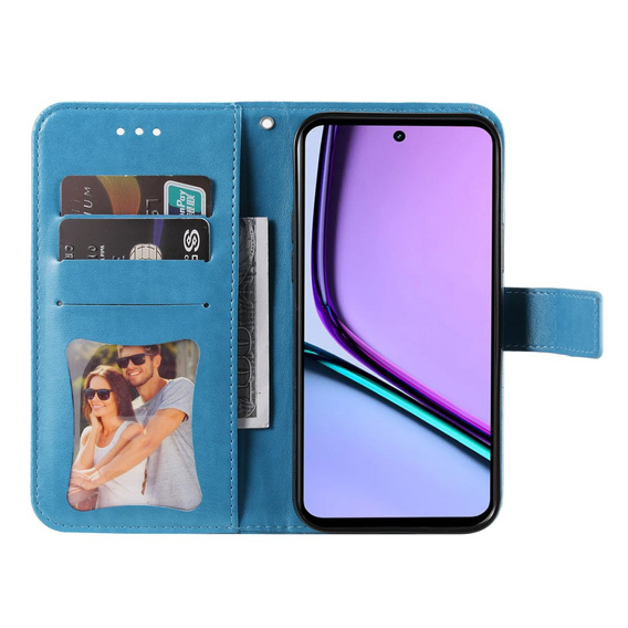 Откидной чехол для Realme C67, Mandala, синий