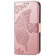 Откидной чехол для Samsung Galaxy S25 FE, Butterfly, розовый rose gold