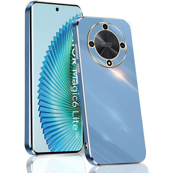 Чехол для Honor Magic 6 Lite 5G, Glamour CamShield, синий