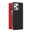 Откидной чехол для iPhone 15 Pro Max, Litchi Skin Grain, чёрный