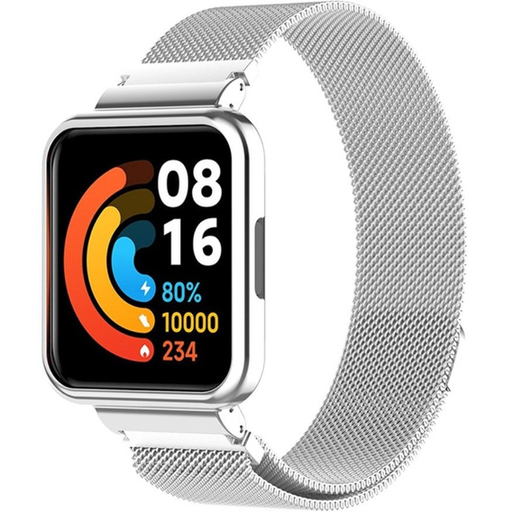 Металический браслет с чехлом для часов Xiaomi Redmi Watch 2 Lite, Silver