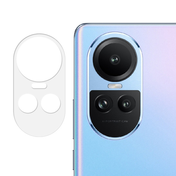 2x закаленное стекло ERBORD для камеры Oppo Reno 10 / 10 Pro, прозрачный