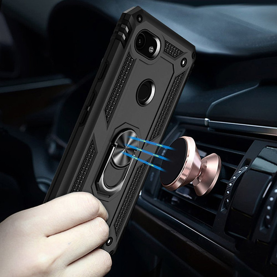 Бронированный Чехол до do Google Pixel 3A, Nox Case Ring, чёрный