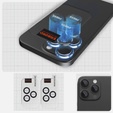 2x загартоване скло ERBORD OPTIK Pro для камери iPhone 16 Pro/16 Pro Max / 15 Pro/15 Pro Max/14 Pro/14 Pro Max, чорний