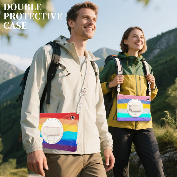 Броньований чохол з підставкою та ременем через плече для Samsung Galaxy Tab A11+