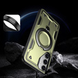 Чехол для Samsung Galaxy S24 FE, Military MagSafe, зелёный