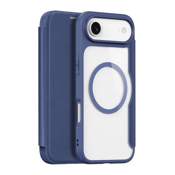 Чехол Dux Ducis для iPhone Air, Skin X Pro, с откидной крышкой, для MagSafe, темно-синий