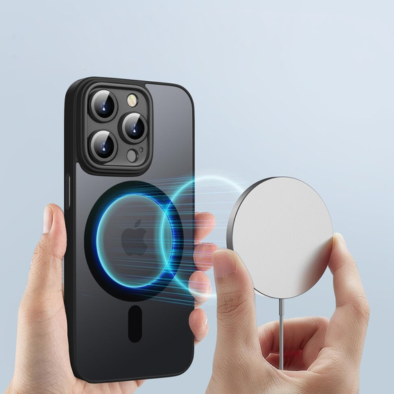 Чохол для iPhone 11 Pro, для MagSafe, ERBORD Matt Case, чорний + захисне скло
