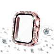 2в1 чехол и защитное стекло для часов Apple Watch 4/5/6/SE 44mm, Pink
