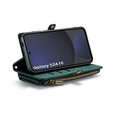 Чохол CASEME для Samsung Galaxy S24 FE, RFID Leather Wallet з плечовим ременем, зелений