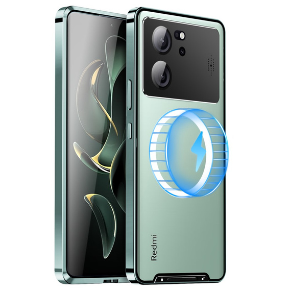 Захисний чохол для камери Xiaomi 13T / 13T Pro, CamShield MagSafe, прозорий / зелений