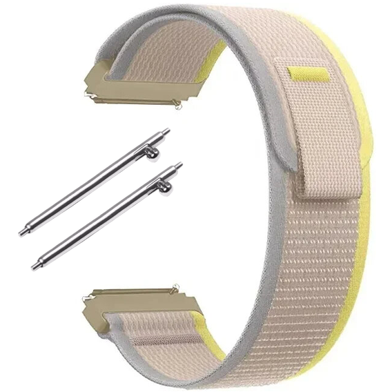 Ремешок Nylon до Samsung Galaxy Watch Active 22mm, Beige