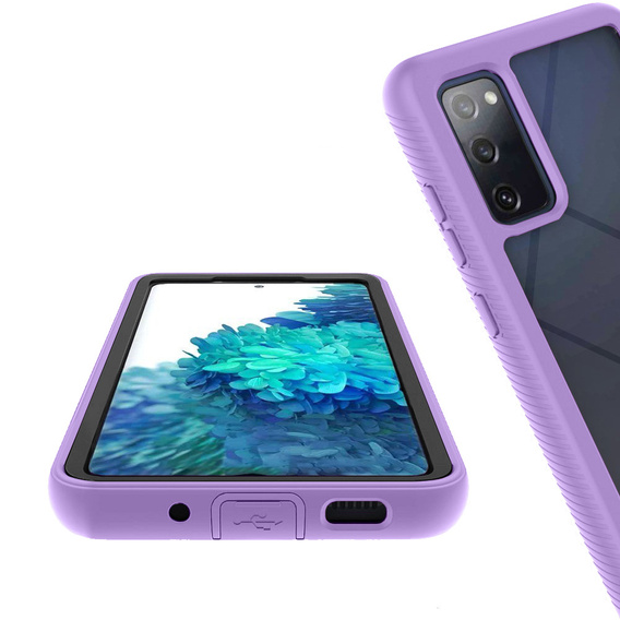 Чехол для Samsung Galaxy S20 FE, Shockproof, с пленкой, фиолетовый