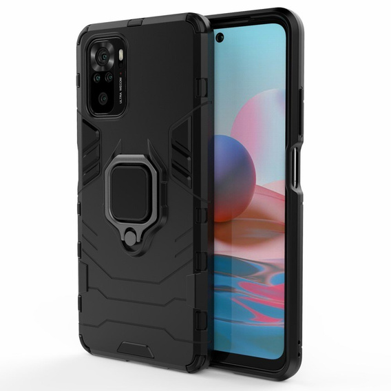 Чoхол до Xiaomi Redmi Note 10/10S, Kickstand Ring, чорний