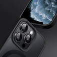 Чехол для iPhone 11 Pro, для MagSafe, ERBORD Matt Case, чёрный + стекло для экрана