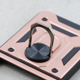 Бронированный Чехол до Samsung Galaxy Z Flip5 5G, Nox Case Ring, розовый rose gold
