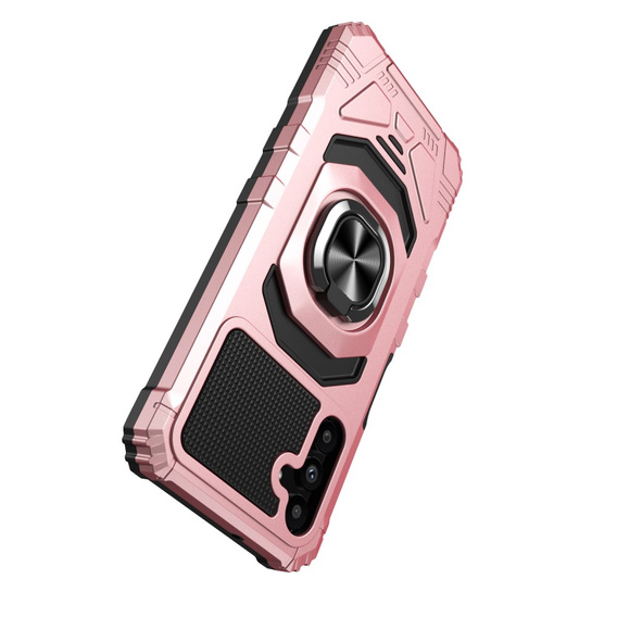 Чехол для Samsung Galaxy S23 FE, бронированный с подставкой и ручкой-планшетом, фиолетовый