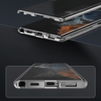 Чохол для Samsung Galaxy S23 Ultra, Magnetic Dual Glass, сріблястий